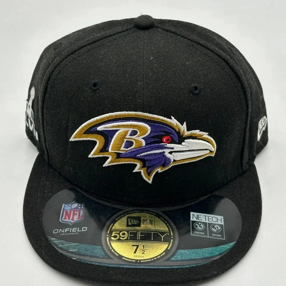Baltimore Ravens New Era Est 1996 Team Patch 59FIFTY Size 7 1/2 Hat‎ Cap